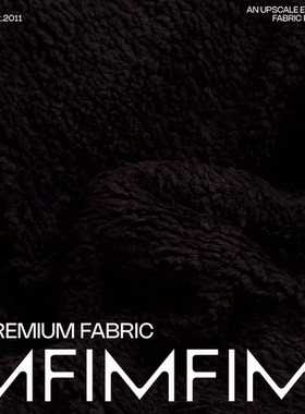 BAL面料 环保皮草咖啡色大衣服装布料 宽160CM 651G/M意大利直邮