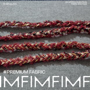 JY红金色小香风镶边条辅料