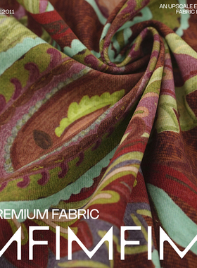 PINTO棉灯芯绒柔软腰果花衬衫连衣裙面料 意大利进口