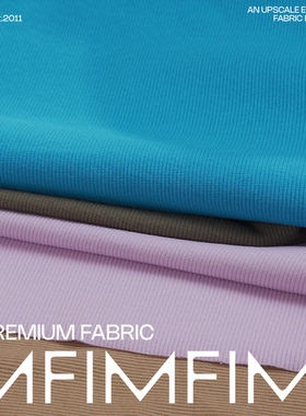 G&CC .CO棉质条状针织驼/紫色面料宽125CM 430G/M 意大利直邮