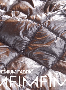 G&CC面料 菱形绗缝面料银色灰色棉服布料 幅宽145CM 意大利直邮