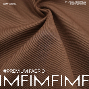 布 面料浅棕色夹克外套服装 宽110CM 372G 意大利进口 G&CC 时装