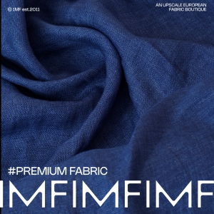 TNT08 布料外套布料宽147CM 1575 亚麻藏蓝色纯色衬衫 ARM.P高定