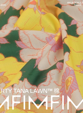 1MF染秋牡丹 意大利LIBERTY Ikat Anemone Tana lawn棉布 宽136CM