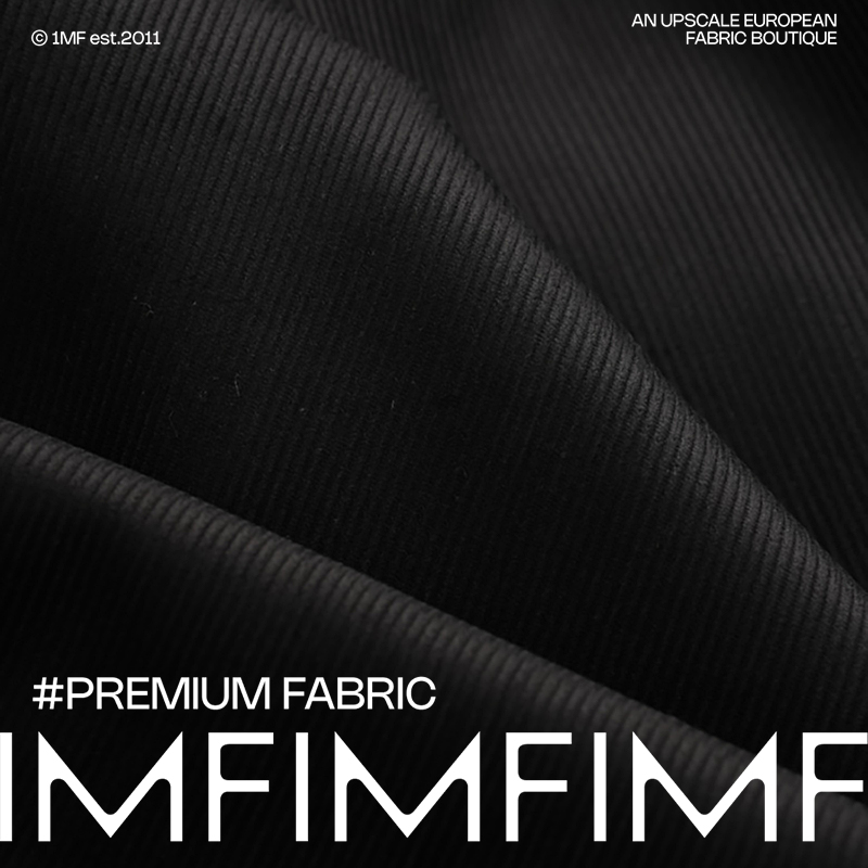 ARM.P高定 超细腻棉质灯芯绒黑色裤子面料 幅宽152CM 482G/M