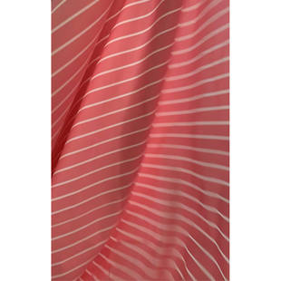 RATTI 棉质面料粉白条纹印花衬衫连衣裙布 宽140CM 意大利进口