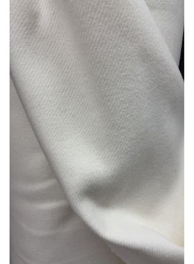 AGN面料 羊毛羊绒混纺面料白色松软羊毛大衣面料幅宽146CM 632G/M