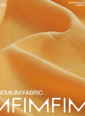 意大利 LP 直邮进口 .LI亚麻橙色调面料宽147CM310G/M