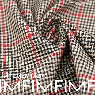 350G G&CC 幅宽146CM 布料 .WV初剪羊毛面料千鸟格格纹服装