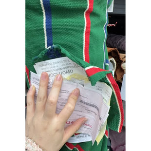 G&CC 495G 面料宽155CM 意大利 CO棉质针织红蓝绿条POLO衫