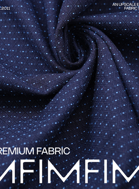 LP同批 棉+麻+微量时装 深色蓝色黑色格纹布料面料 幅宽145cm