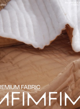 Z家新款新花 棉质面布太空棉绗缝面料条状棉服服装布料 幅宽135CM