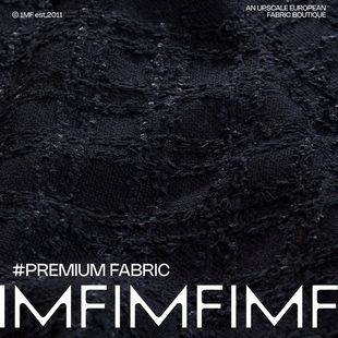 英国LINTON林顿粗花呢XX31333 羊毛交织黑色格纹宽144CM 420G/M²