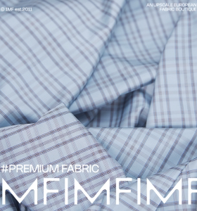 G&CC面料 .SE真丝面料浅蓝色条纹衬衫布料 宽148CM 意大利直邮