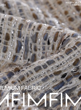 英国LINTON林顿粗花呢X6609 羊毛醋酸交织小香布 宽148CM 630G/M