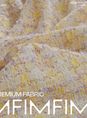 英国LINTON林顿粗花呢42356/11 棉交织黄色调幅宽146CM 295G/M²