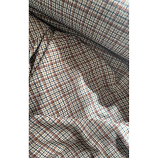 450G 羊毛面料色织千鸟格格纹夹克外套布料 幅宽152CM