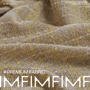 香香家面料 M意大利进口 60%羊毛交织小香粗花呢面料宽145CM450G