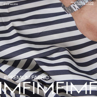 宽149CM165G JIS 连衣裙布 竖条纹高支高密有机棉质衬衫 ALB&NI