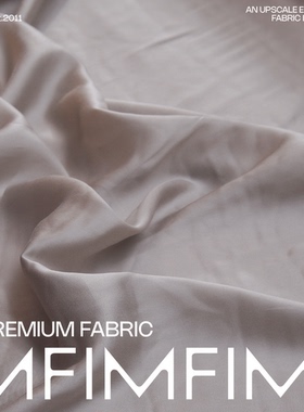 Z家 新款新花 VI面料燕麦香槟色净色醋酸手感服装布料 幅宽140CM