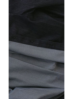 BRB 棉+VI面料黑灰色衬衫连衣裙半裙布料宽140CM 意大利进口