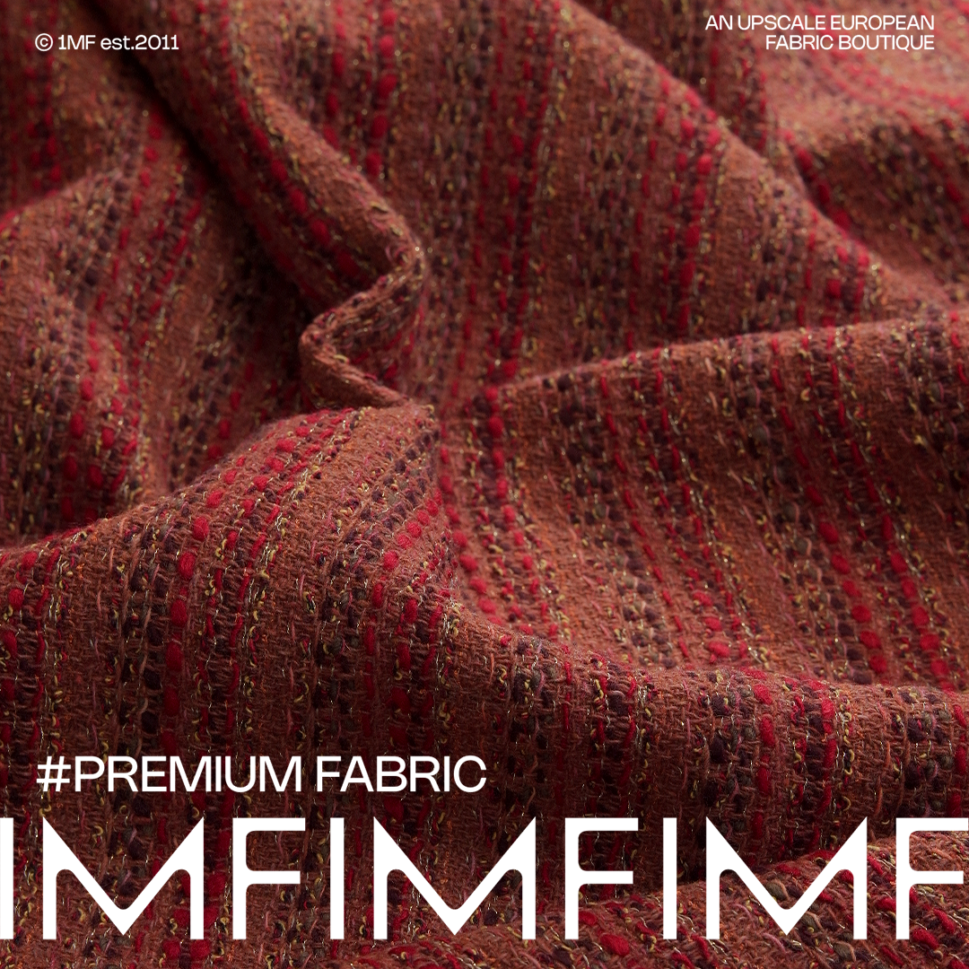 羊毛交织小香风粗花呢服装布料