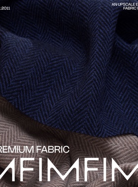 ARM WV羊毛混纺 人字纹外套面料 宽153CM 370G/M 意大利直邮