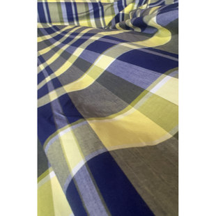 布料 连衣裙服装 幅宽145CM 棉质面料黄色深蓝色格纹衬衫 BRB同厂