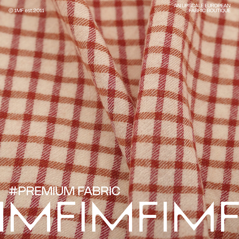 G&CC 羊毛面料红白小格纹衬衫夹克布料宽155CM 210G/M意大利进口,居家布艺,海绵垫/布料/面料/手工diy,淘宝优惠券,粉丝福利购,淘宝优惠卷