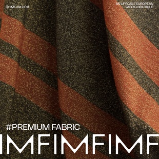 M家面料 65%VI16%MZ15%PA4%EA条纹针织布料 宽140CM 意大利直邮