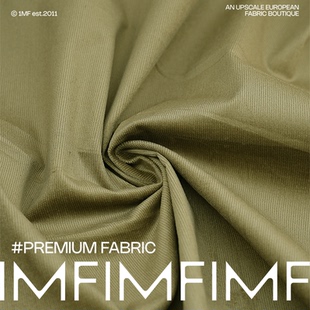 驼色灯芯绒布宽148CM308G CO棉混纺 意大利进口