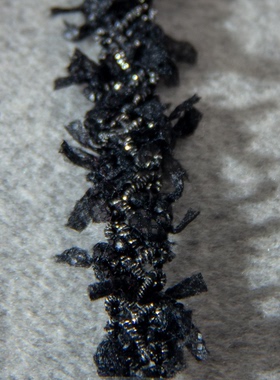 10231黑银色海带结小香风镶边条辅料