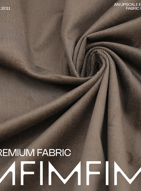 意大利进口 LP 棉混纺 绿色灯芯绒面料宽148CM330G/M