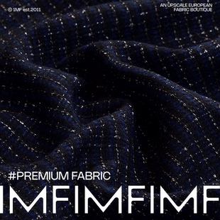 466G 宽150CM M意大利直邮 55%WO羊毛粗花呢小香风面料 香香面料