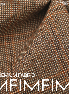 G&CC面料 WV初剪羊毛+PA时装格纹服装布料 宽154CM 460G/M