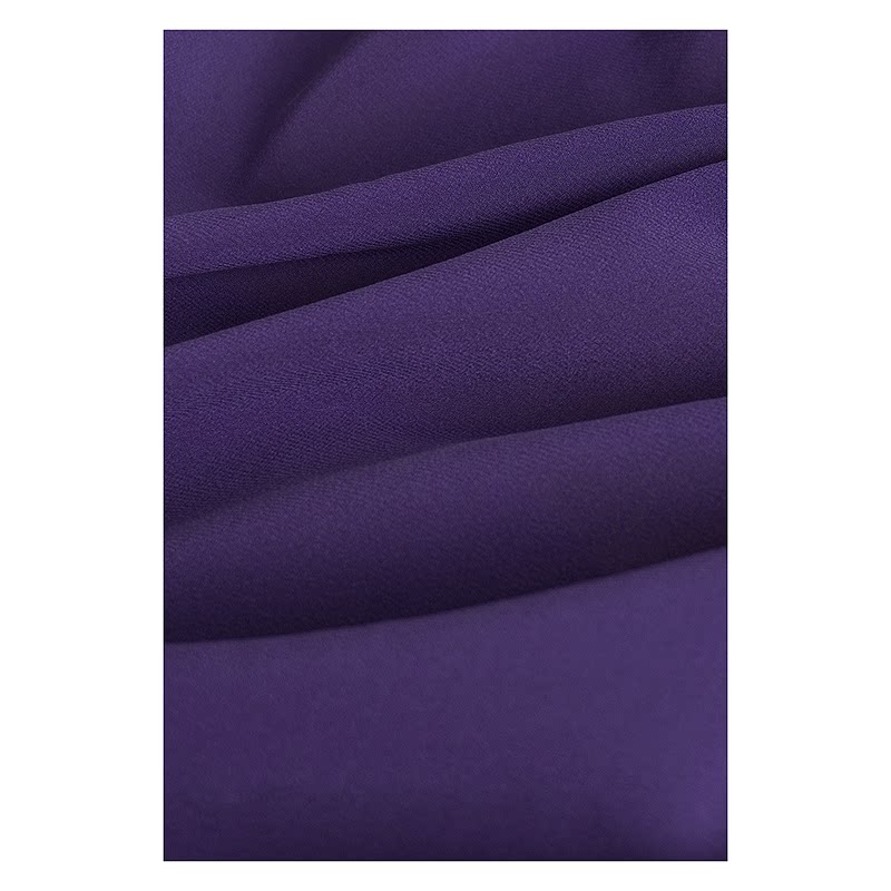 13姆米 紫色真丝桑蚕丝乔其纱面料 轻盈飘逸透视感  幅宽105厘米