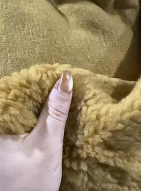 BRB面料 PL环保皮草面料姜黄色泰迪感服装布 宽170CM 意大利直邮