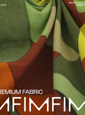 PINTO棉灯芯绒柔软绿色块衬衫连衣裙面料 意大利进口