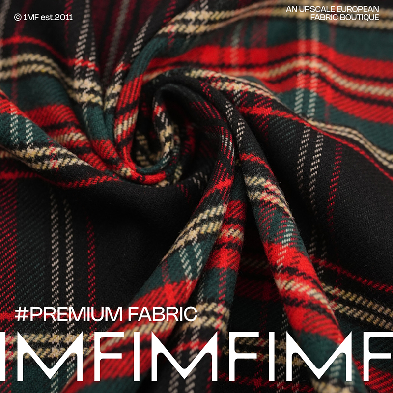 G&CC面料 .WV初剪羊毛格纹服装布料宽144CM 380G/M意大利进口