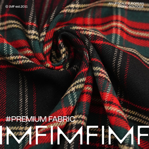 G&CC面料 .WV初剪羊毛格纹服装布料宽144CM 380G/M意大利进口