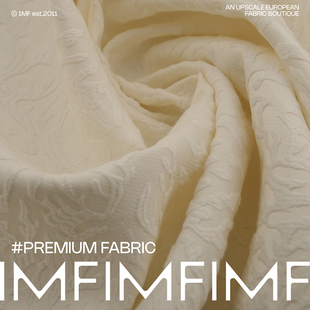 棉真丝混纺 白色提花面料 360G 意大利进口 幅宽135CM AGN