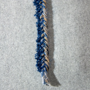 LWF蓝金色小香风镶边条辅料