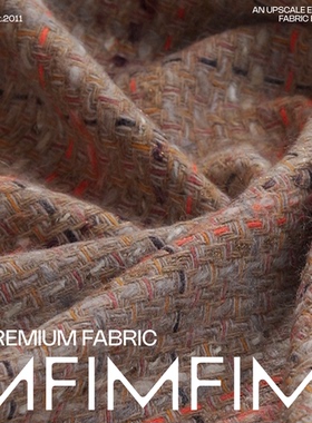 香香家面料 60%羊毛混纺小香粗花呢面料幅宽145CM克重409G