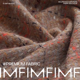 香香家面料 60%羊毛混纺小香粗花呢面料幅宽145CM克重409G