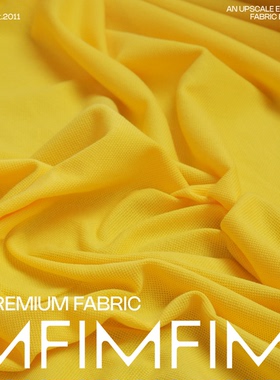 G&CC面料 .CO棉质面料柠檬黄卫衣布料 幅宽180CM 意大利直邮