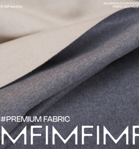 LP意大利进口 WS岩灰/燕麦双面小山羊绒面料 宽155CM 620G/M