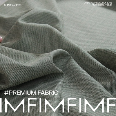 羊毛交织面料绿色薄款服装布