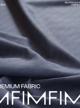 ZEG半精纺 羊毛+醋酸灰色的条纹面料 宽140CM 意大利直邮