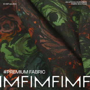 意大利进口幅宽140CM169G 面料 PINTO 棉细条灯芯绒油画感印花衬衫