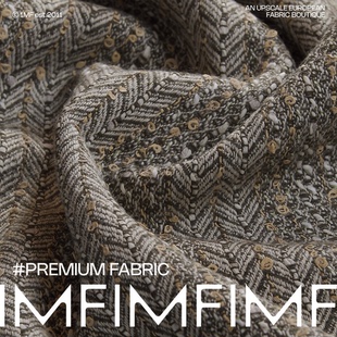 意大利直邮 833G 香香面料 棉羊毛真丝小香豹纹双层复合宽145CM